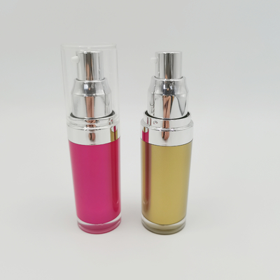 Bottiglia per lozione acrilica a forma rotonda in PMMA 15 ml 30 ml 50 ml 100 ml 120 ml