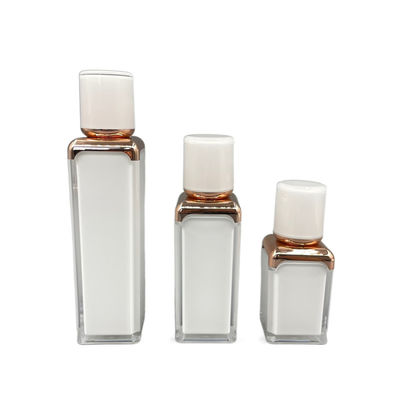 il trucco vuoto senz'aria di 15ml 30ml imbottiglia il cappuccio quadrato doppio dell'ABS