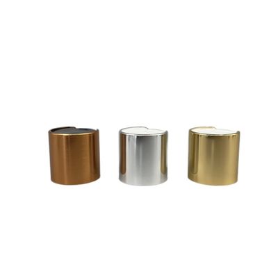 La cima di alluminio Flip Cap Top Dispensing Gold 24/410 del disco ha metallizzato di superficie