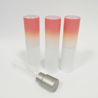 Flacone spray di ricarica colore sfumato guscio in alluminio da 8 ml con bottiglia interna in vetro