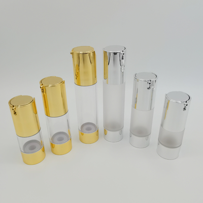 Colore d'argento brillante 15ml, 30ml, 50ml Skincare di prezzo franco fabbrica che imballa bottiglia senz'aria di lusso 2022