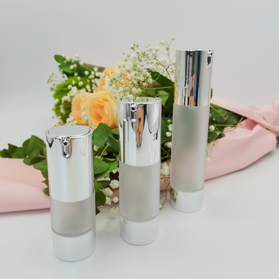 Colore d'argento brillante 15ml, 30ml, 50ml Skincare di prezzo franco fabbrica che imballa bottiglia senz'aria di lusso 2022