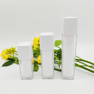 Selezione di seta doppia senz'aria Matte Packaging Bottle della bottiglia 15ml 30ml 50ml del quadrato rotatorio