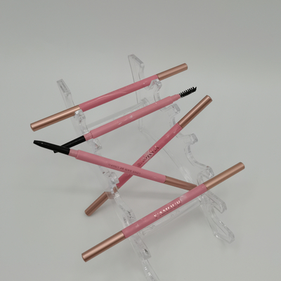 Gli ABS delicati della matita di sopracciglio del triangolo 146mm 7mm raddoppiano il contenitore capo di trucco dell'occhio con la spazzola