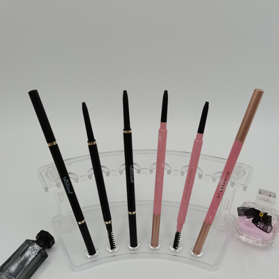 Gli ABS delicati della matita di sopracciglio del triangolo 146mm 7mm raddoppiano il contenitore capo di trucco dell'occhio con la spazzola
