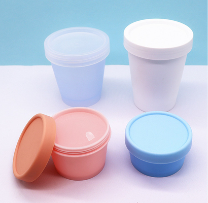 La mono tazza cosmetica materiale del gelato del barattolo 50ml 100ml 200ml 250ml dei pp modella il barattolo di cura personale