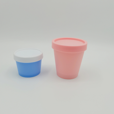 La mono tazza cosmetica materiale del gelato del barattolo 50ml 100ml 200ml 250ml dei pp modella il barattolo di cura personale