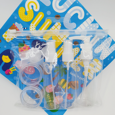 Imbuto contagocce con cucchiaio a pompa Sacchetto di lavaggio in PVC personalizzato per flacone spray da viaggio in vasetto di crema