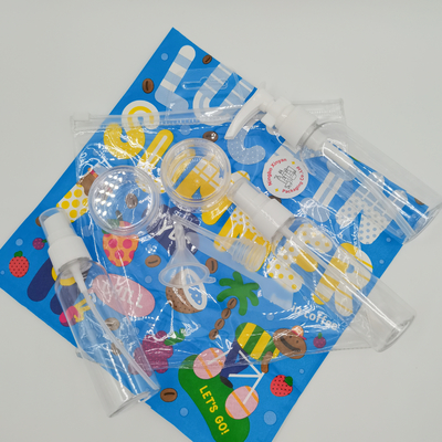 Imbuto contagocce con cucchiaio a pompa Sacchetto di lavaggio in PVC personalizzato per flacone spray da viaggio in vasetto di crema