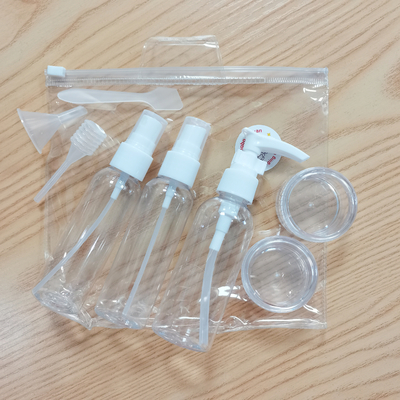 Imbuto contagocce con cucchiaio a pompa Sacchetto di lavaggio in PVC personalizzato per flacone spray da viaggio in vasetto di crema
