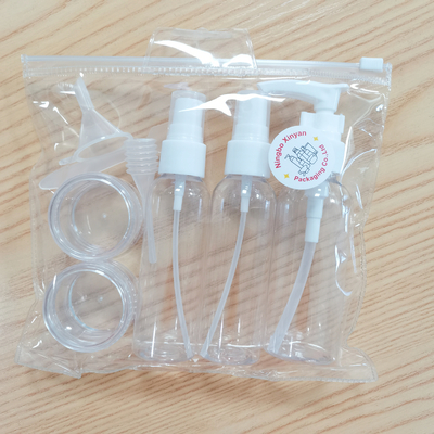 Imbuto contagocce con cucchiaio a pompa Sacchetto di lavaggio in PVC personalizzato per flacone spray da viaggio in vasetto di crema