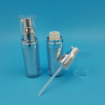 Bottiglia per lozione acrilica a forma rotonda in PMMA 15 ml 30 ml 50 ml 100 ml 120 ml
