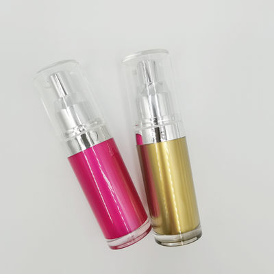 Bottiglia per lozione acrilica a forma rotonda in PMMA 15 ml 30 ml 50 ml 100 ml 120 ml