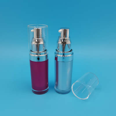 Bottiglia per lozione acrilica a forma rotonda in PMMA 15 ml 30 ml 50 ml 100 ml 120 ml