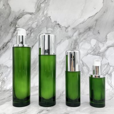 Acrilico vuoto di lusso dei contenitori 50ml 120ml della bottiglia cosmetica rotonda della pompa