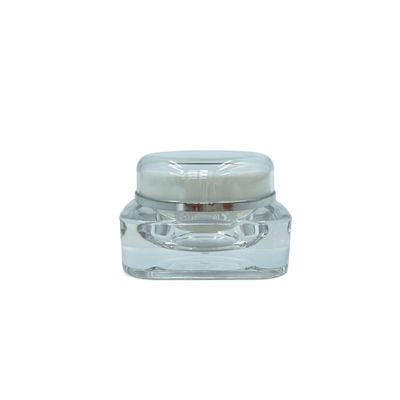 I barattoli cosmetici di plastica del quadrato versatile scremano 15g d'imballaggio 30g 50g con il cappuccio rotondo
