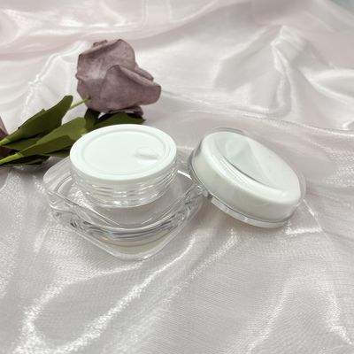 I barattoli cosmetici di plastica del quadrato versatile scremano 15g d'imballaggio 30g 50g con il cappuccio rotondo