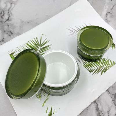 imballaggio cosmetico della smussatura di 15g 30g 50g 75g di forma del barattolo acrilico vuoto rotondo di lusso della crema per il cosmetico con il coperchio
