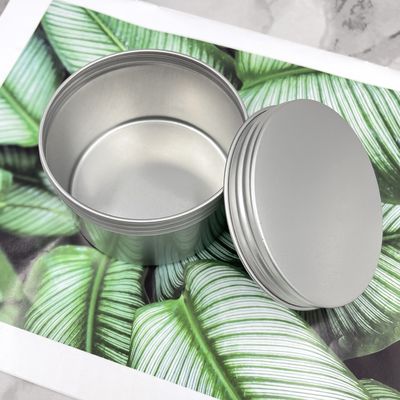 Piccola cima di alluminio di torsione di 60ml 80ml Tin Jars Round Edge Screw per le cere