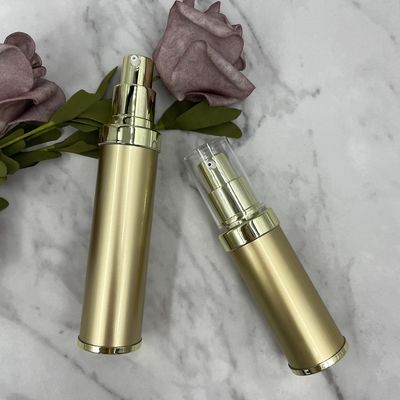 stampa offset riutilizzabile della pompa 20ml della bottiglia della prova UV a parete semplice senz'aria dell'oro