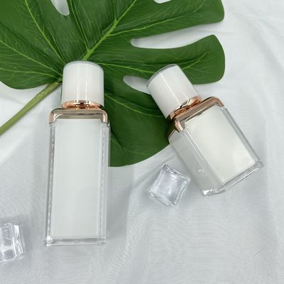 il trucco vuoto senz'aria di 15ml 30ml imbottiglia il cappuccio quadrato doppio dell'ABS