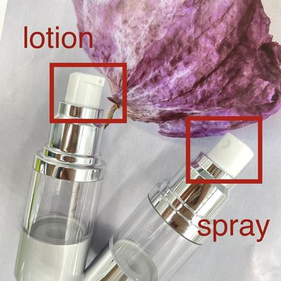 Spruzzi l'azionatore o il cappuccio di alluminio dell'azionatore della lozione mette la bottiglia sulle spalle senz'aria bassa