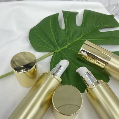 timbratura calda acrilica della pompa di 100ml 120ml della bottiglia dell'oro di plastica vuoto cosmetico della lozione
