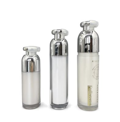 Piccoli contenitori della pompa dell'ABS doppio cosmetico di lusso 15ml della bottiglia con la clip