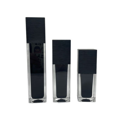 Spazzola UV cosmetica Matt Black Acrylic della vite della bottiglia 60ml della pompa del quadrato