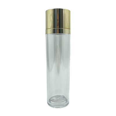 La plastica del cappuccio PETG dell'oro imbottiglia i contenitori cosmetici di lusso per toner 100ml 120ml