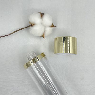 La plastica del cappuccio PETG dell'oro imbottiglia i contenitori cosmetici di lusso per toner 100ml 120ml