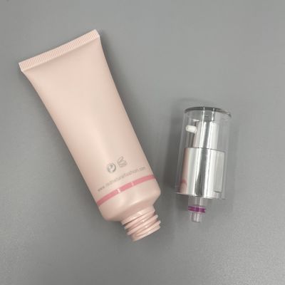 Diametro vuoto crema 30mm dei tubi 30ml 50ml di compressione di BB di rosa con la pompa