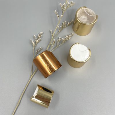 La cima di alluminio Flip Cap Top Dispensing Gold 24/410 del disco ha metallizzato di superficie