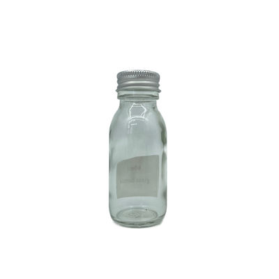 Non rovesci la bottiglia di vetro d'imballaggio cosmetica 60ml di cura di pelle con il cappuccio di alluminio