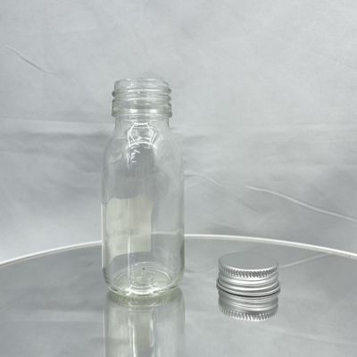 Non rovesci la bottiglia di vetro d'imballaggio cosmetica 60ml di cura di pelle con il cappuccio di alluminio