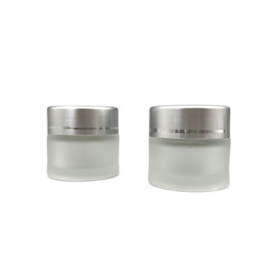 10g ha glassato il coperchio bianco del barattolo della crema colore di vetro cosmetico del diametro 3.5cm di chiaro