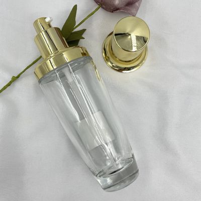 colore su misura lozione cosmetica ovale trasparente del cappuccio dell'oro della bottiglia 100ml