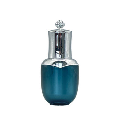 Il cappuccio ovale 0.53oz di forma del contagoccia della bottiglia di olio essenziale del fiore 15ml ha metallizzato per il cosmetico