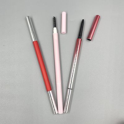Gli ABS delicati della matita di sopracciglio del triangolo 146mm 7mm raddoppiano il contenitore capo di trucco dell'occhio con la spazzola