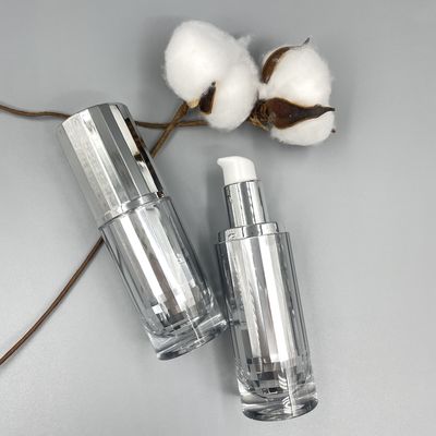 La bottiglia cosmetica di qualità superiore Skincare della pompa che imballa 30ml ha metallizzato
