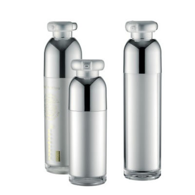 Piccoli contenitori della pompa dell'ABS doppio cosmetico di lusso 15ml della bottiglia con la clip