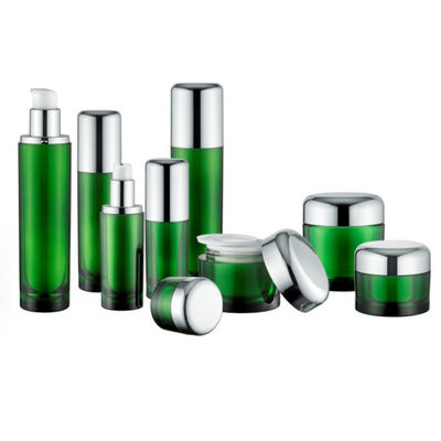 Acrilico vuoto di lusso dei contenitori 50ml 120ml della bottiglia cosmetica rotonda della pompa