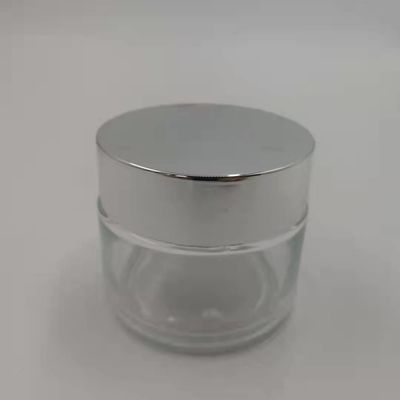 Barattolo della crema di vetro della radura 100g di MSDS con il fango bianco della maschera del coperchio del cappuccio d'argento brillante