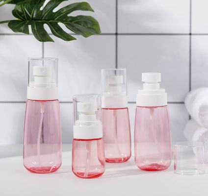 tocco morbido facciale bianco d'imballaggio dello spruzzatore fine di rosa trasparente della bottiglia della pompa di 100ml Petg singolo