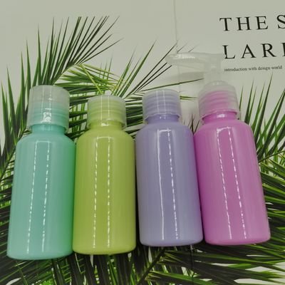 Blu-chiaro verde chiaro di serie di viaggio di Skincare 75ml dell'animale domestico della pompa della bottiglia di porpora stabilita di rosa