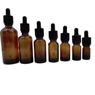 chiusura del cricco di 100ml Amber Glass Cosmetic Bottles Dropper proteggere i bambini