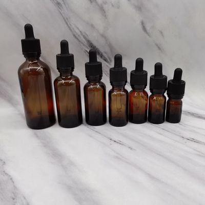 chiusura del cricco di 100ml Amber Glass Cosmetic Bottles Dropper proteggere i bambini