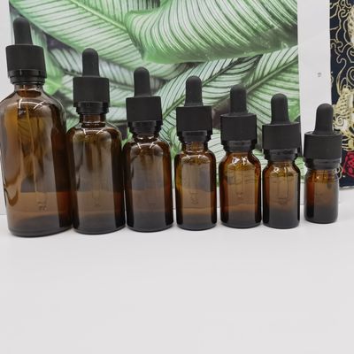 chiusura del cricco di 100ml Amber Glass Cosmetic Bottles Dropper proteggere i bambini