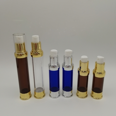 L'azionatore 15ml, 20ml, 30ml della lozione ha metallizzato per la bottiglia senz'aria di plastica del siero della lozione