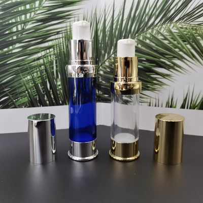 L'azionatore 15ml, 20ml, 30ml della lozione ha metallizzato per la bottiglia senz'aria di plastica del siero della lozione
